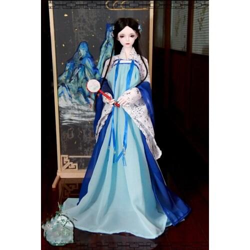 1/4 1/3 Scale BJD Clothes Accessories Chinese Ancient Costum Outfit Hanfu Fairy Dress For BJD/SD MSD EID Woman Big Girl A0684