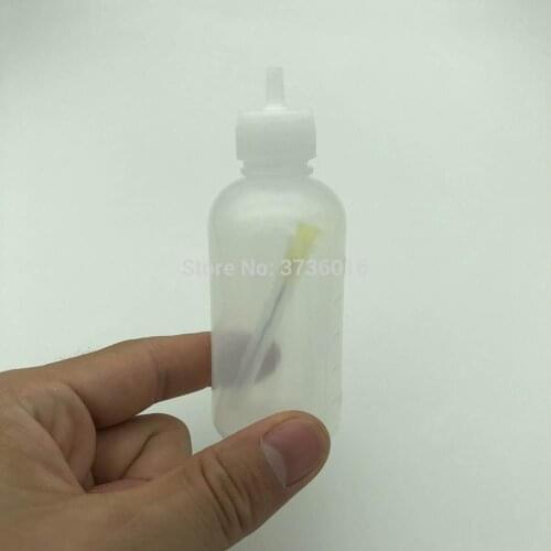 10pcs 50ml Transparent Rosin Plastic Liquid bottle For Rosin Solder Flux Paste Dispenser accurately drop the flux for repair