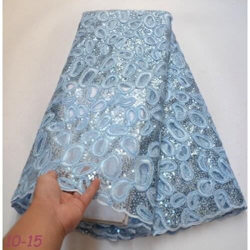 2019 Lace Fabric With Sequin embroidered Velvet Lace fabric nigerian lace for wedding dress 5yards 01