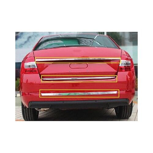 3* Rear Door + Trunk Lid + bumper cover for Skoda Octavia MK3 A7 2015 2016 Sedan