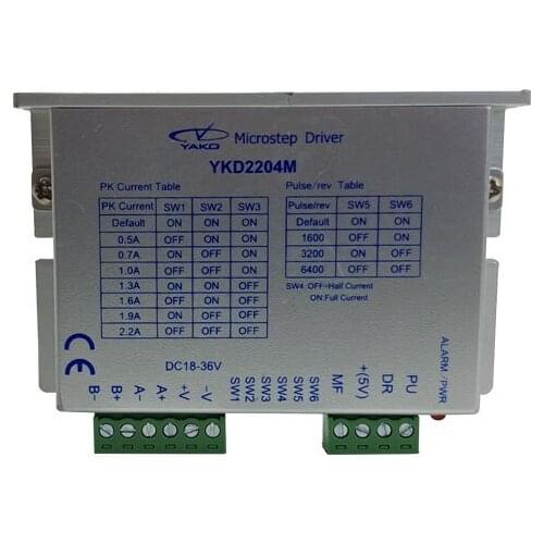 32-Bit digital signal digital two-phase stepping driver NEMA17 single-axis motor controller YAKO YKD2404M input voltage DC18-36V