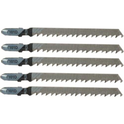 5pcs New T101D Jigsaw Blades Fast Clean Cuts In Chipboard Softwood Plywood 100mm