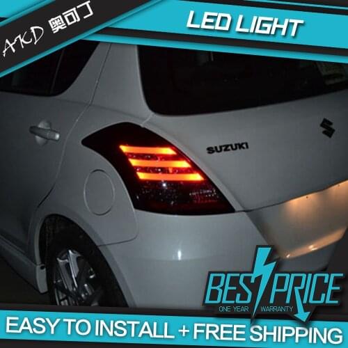 AKD Car Styling for Suzuki Swift Tail Lights 2005-2016 Swift LED Tail Lamp LED DRL Signal Brake Reverse auto Accessories