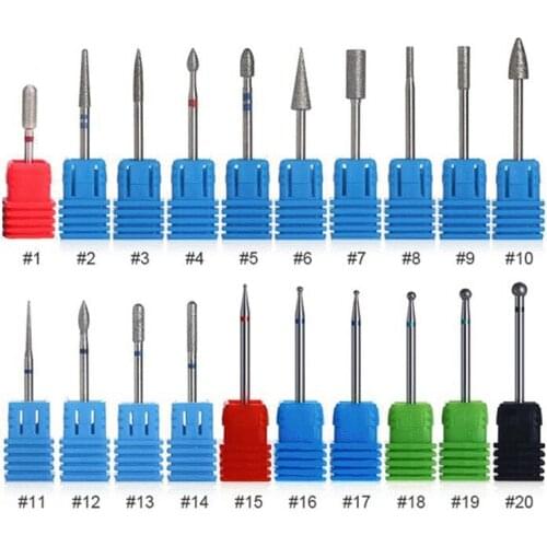 1PCS Diamond Nail Drill Bit Rotery Electric Milling Cutters For Pedicure Manicure Files Cuticle Burr Nail Tools Accessories