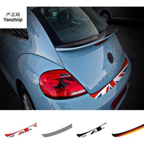 Free shipping 1pc Car stickers KK material rear trunk Sill Scuff Plate Protection pedal for 2013-2018 Volkswagen VW Beetle