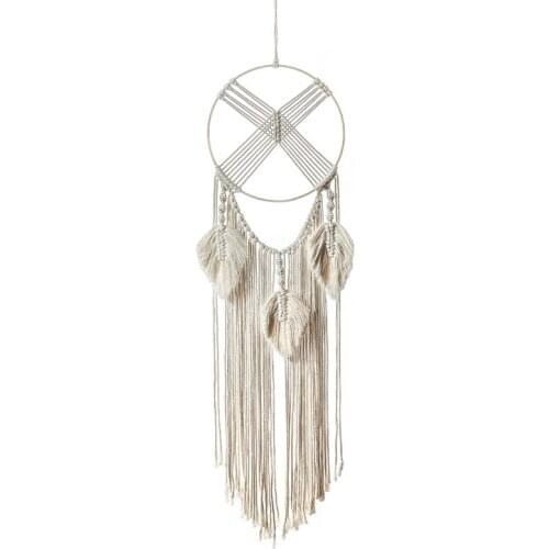 AXYC Bohemian Large Dream Catcher O-heart Handmade Wall Hanging for Bedroom Dorm Living Room Art Ornaments Wedding Apartment