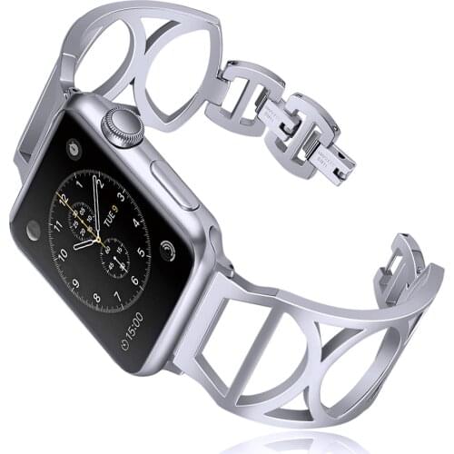 For Apple Watch Band 44mm 40mm 38mm 42mm Fashion Metal Bracelet Stainless Steel Strap For iWatch Series SE 6 5 4 3 2 1 Watchband