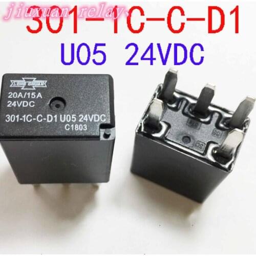 Brand new original Relay 301-1C-C-D1 U05 24VDC 5-pin one normally open one normally closed automotive relay