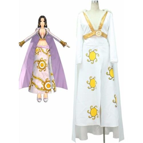 One Piece Boa Hancock White Dress Cosplay Costume