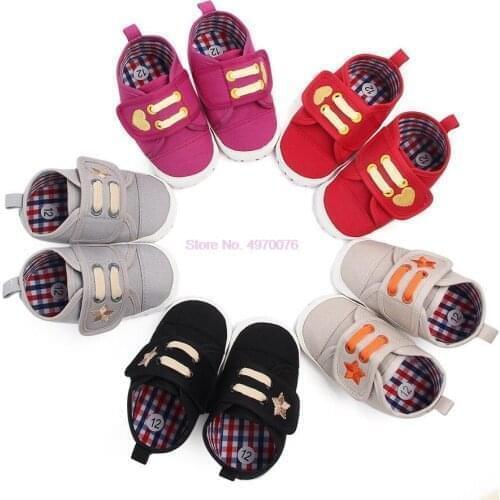 DHL 200pair Newborn Baby Girls Striped Star Love Dot Canvas First Walkers Soft Sole Shoes Baby Shoes