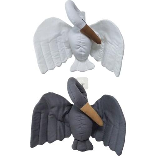 Creative Wall Hanging Swan Plush Stuffed Doll Ornaments Nursery Kids Room Decor Baby Soothing Pillow