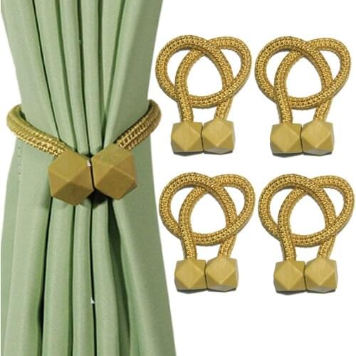 4Pcs Cube Magnetic Curtain Clip Home Decor Curtains Holder Tieback Buckle Hanging Ball Buckle Tie Back Curtain Accessories