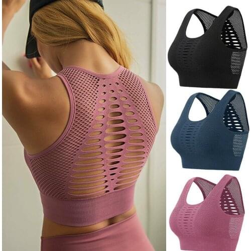 Fitness Womens T-shirts Workout Sports Bra Backless Yoga Shirts Breathable Yoga Vest Gym Athletic Running Tank Top 2021 Hot