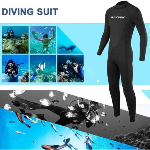 2mm Full Body Men Wetsuit Quick-Drying Sunscreen Clothing Scuba Diving Bathing Sleeve Triathlon Wetsuit for Surfing Diving