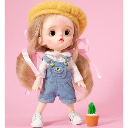 OB11 Baby Baby Clothing Backstrap Denimen Shorts 1/12 BJD Baby Clothing Round Molly GSC doll clothes pants doll accessories