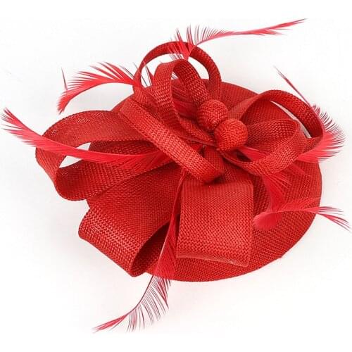 Feather Solid Color Girls Fascinators Wedding Casual Luxury Female Headpieces Elegant Multicolour Western Style Ladies Turban