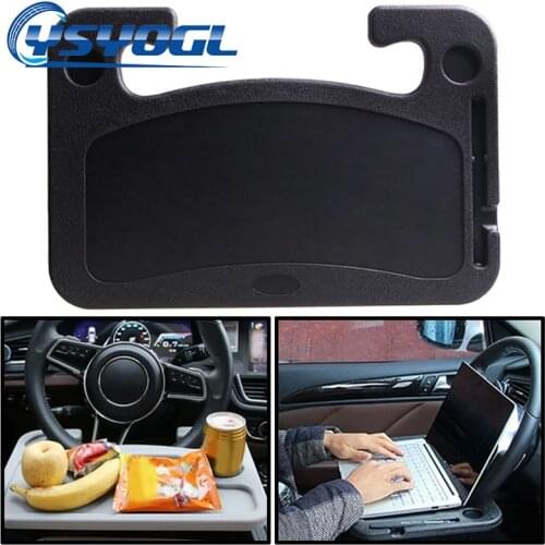 Car Multi-functional Steering Wheel Desk Laptop IPad Stand Travel Table Steering Wheel Eating Tray Food Drink Holder