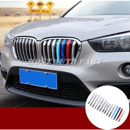 ABS Plastic Center Grille Grill Molding Cover Trim 14pcs For BMW X1 F48 2016-2019 Car accesories interior Car Trim