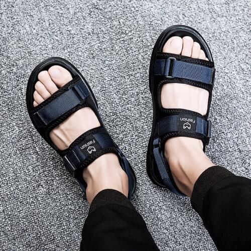 S shoes roman men beach size footwear sandal sport comfort for handmade summer plage mens leather rubber walking flat slip rope