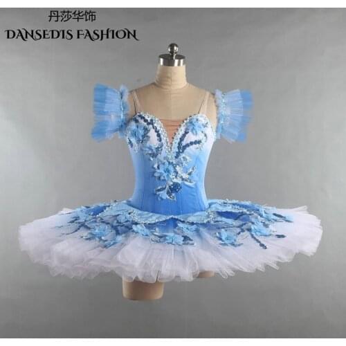 Blue Bird Classical Pancake Ballet Tutu,Women/Girls Dance Competition/Performance Tutu Costume,Ballerina Professional Dancewear