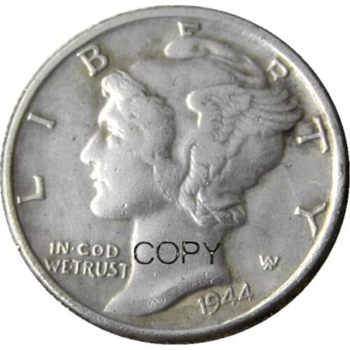US 1944 P/S/D Mercury Silver Plated Copy Coin