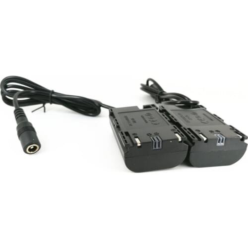 External DC Dummy Battery LP-E6 Coupler Connector Adapter replace DR-E6 for Canon EOS 5Ds R 5D Mark IV III 6D 7D II 80D 70D 60D