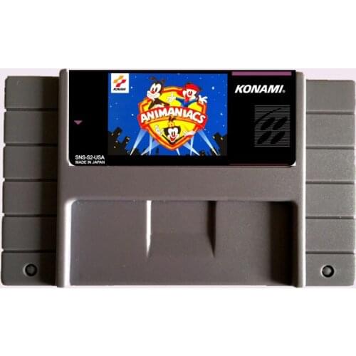 High Quality 16 Bit Animaniacs NTSC Big Gray Game Card For USA Version Game Player