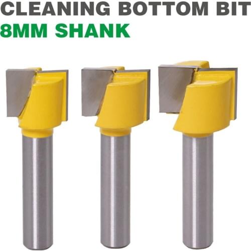 1pc 8mm Shank Cleaning Bottom Router Bit Engraving Bit Solid Carbide Woodworking Tools CNC Milling Cutter Endmill For Wood