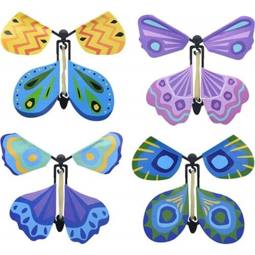 1pc Magic Flying Butterfly Toys Flying In The Book Magic Props Magic Tricks Surprise Birthday Wedding Card Gift