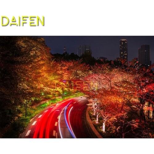 5D DIY Diamond embroidery Full Square Diamond mosaic autumn tree fallen night light Full Round Diamond painting Cross stitch
