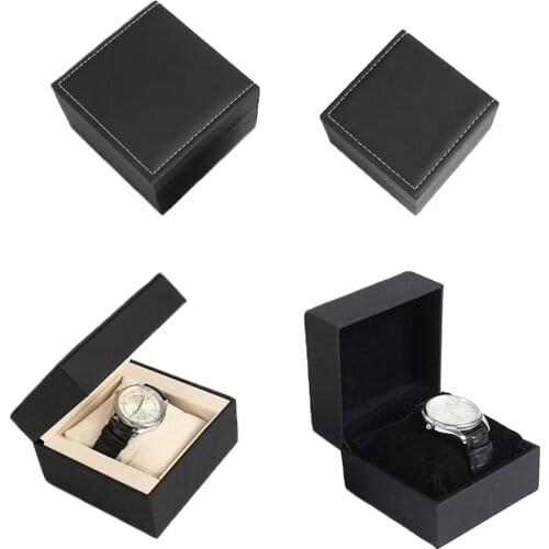 PU Leather Leather Single Slot Watch Box Case Organizer for Clock Watches Jewelry Boxes Case Display best gift