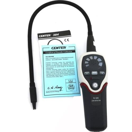 CENTER-384 Hydrogen(H2) Gas Leak Detector,Detectable Gases: mixture 5% Hydrogen (H2) + 95% Nitrogen(N)F,Carrying case included