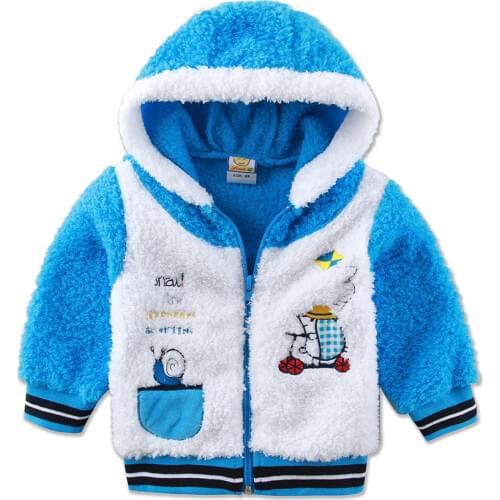 Children Long Sleeve Boys and Girls Blouse Hoodie Coral Fleece Warm Autumn and Winter Clothes for Baby 2019 New Style Clohing