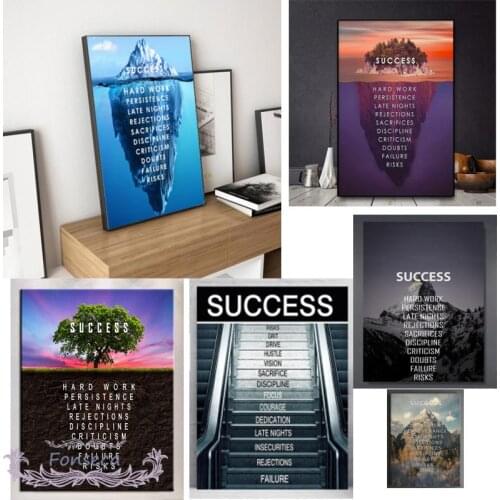 Elements of Success Canvas Paintings On The Wall Letter Pictures Art pritned Poster For Study Bedside Modern Home Decoration