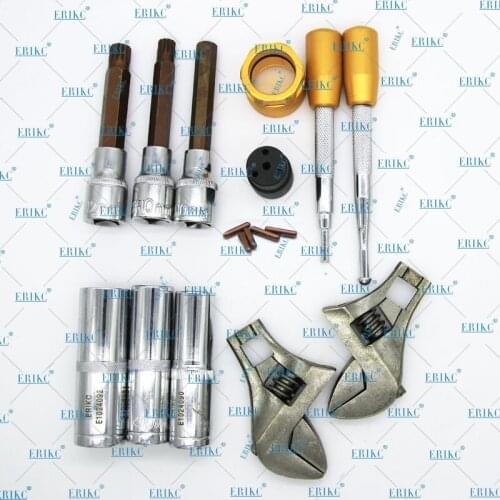 ERIKC Diesel Common Rail Tool Fuel Injector Assembly Disassembly 11 pcs Repair Kits for Dlephi DENSO BOSCH Piezo E1024100