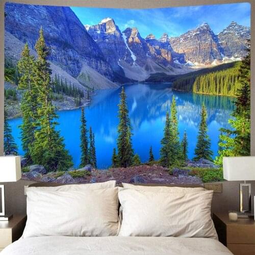Mountain Tree Forest Tapestry for Bedroom Living Room Dorm Décor