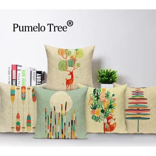 HOT Square colorful Home Cushion Decorative soft seat car Covers linen letters you make me sunshine pure suit almohada N(291)