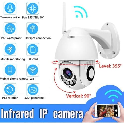 WiFi 1080P HD Monitor Dome Cameras Voice Calls Waterproof Night Vision Motion Detection Surveillance Cameras For Home Outdoor
