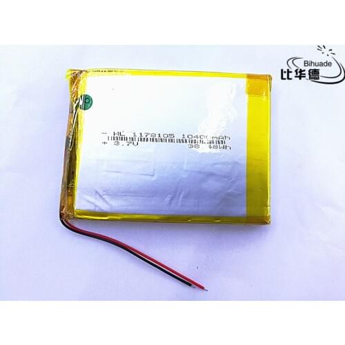 Liter energy battery rechargeable lipo battery cell 3.7 V 1178105 10400 mah tablet lithium polymer battery