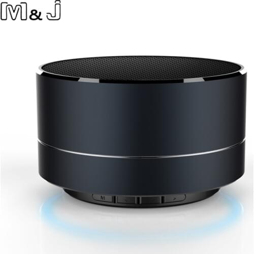 M&J M10 Metal Wireless Bluetooth speaker Read SD TF card Portable speakers Support Calls With Microphone For PC Iphone Sumsang