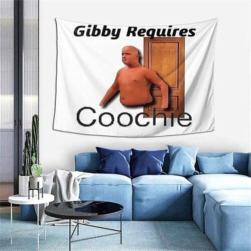 FFO Gibby Tapestry Hippie Trippy Wall Hanging Tapestries Farbic Mandala Yoga Mat For Living Room Beach Towel Blanket Home Decor