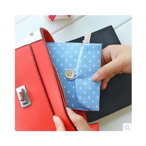 Mini ladies coin purse jewelry bag USB earphone bag household cotton linen sanitary napkin storage bag holiday gift storage bag
