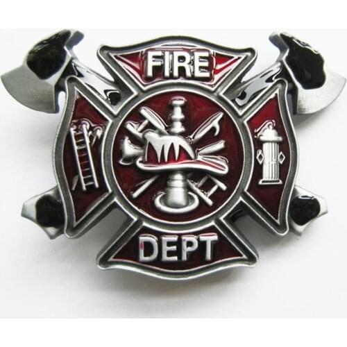 Jeansfriend New Men Belt Buckle Fire Fighter Cross Belt Buckle also Stock in US