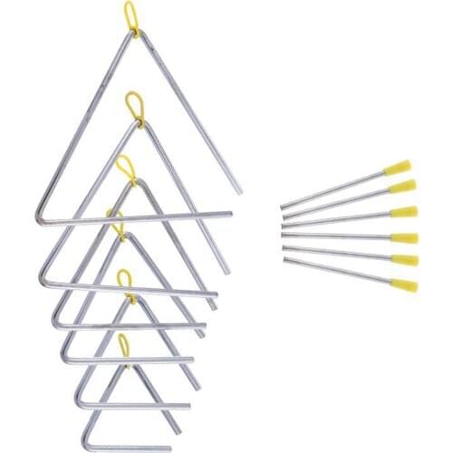 6 Pack Instrument Set Triple-cornered Holder Hand Percussion Instrument, 6 Size (4Inch 5Inch 6Inch 7Inch 8Inch 9Inch)