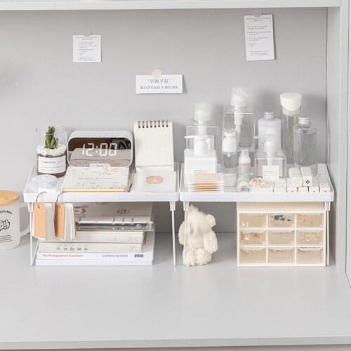 Desktop Wrought Iron Layered Shelf Storage Shelf Storage Compartment Holders Inner Cupboard Saving Cabinet Space D5V7