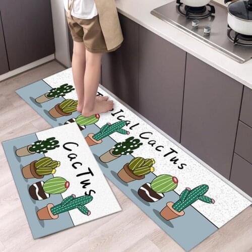 Non-slip Long Kitchen Floor Mat Modern Bathroom Absorbent Entrance Doormat Living Room Hallway Corridor Area Carpet Fashion Rug