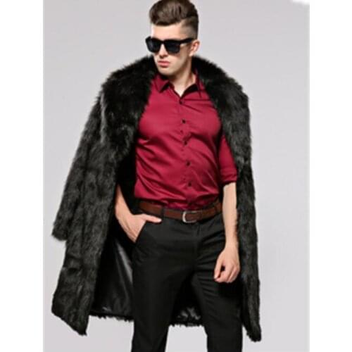 Autumn brown black faux mink leather jacket mens winter thicken warm fur leather coat men jackets jaqueta de couro fashion B71