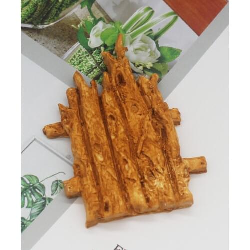 P982 Woodenhouse tree house bamboo house fence silicone mold flip sugar cake decorative mold chocolate mold silicone mold