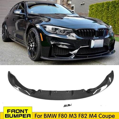 Carbon Fiber Racing Front Bumper Lip Car Styling For BMW F80 M3 & F82 M4 Sedan Coupe Convertible 2014-2017