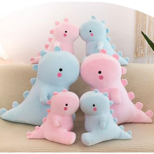 40~65cm Dinosaur Plush Toys Kawaii Soft Dinosaur Dolls Plush Pillow PP Cotton Stuffed Blue Pink Dino Plushie For Baby Kids